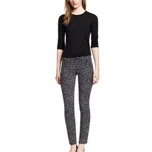 Tory Burch Pants - Tory Burch Walker Pony Cargo Ankle Pant in Black and White dotted size 25